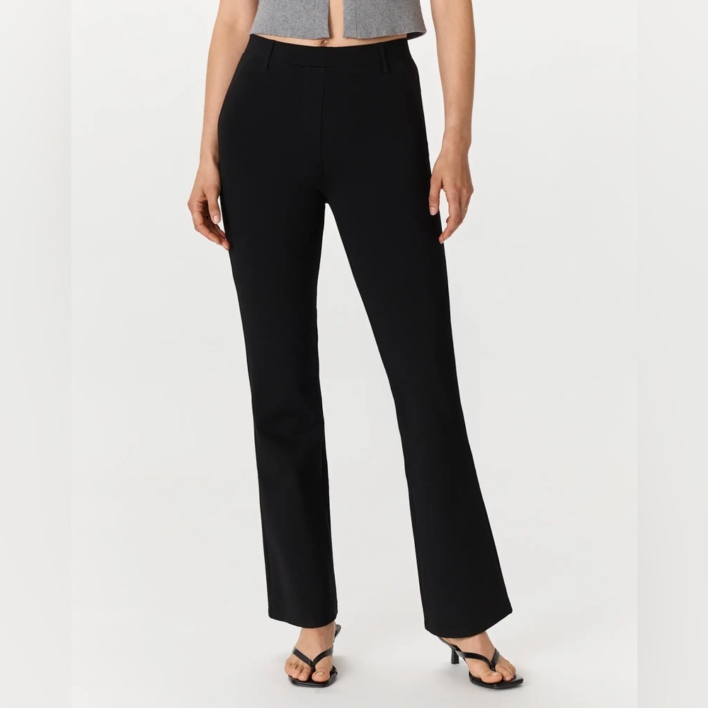 NEW Quince Ultra Stretch Ponte Bootcut Pants Black Size XL Professional NWT - Picture 2 of 11